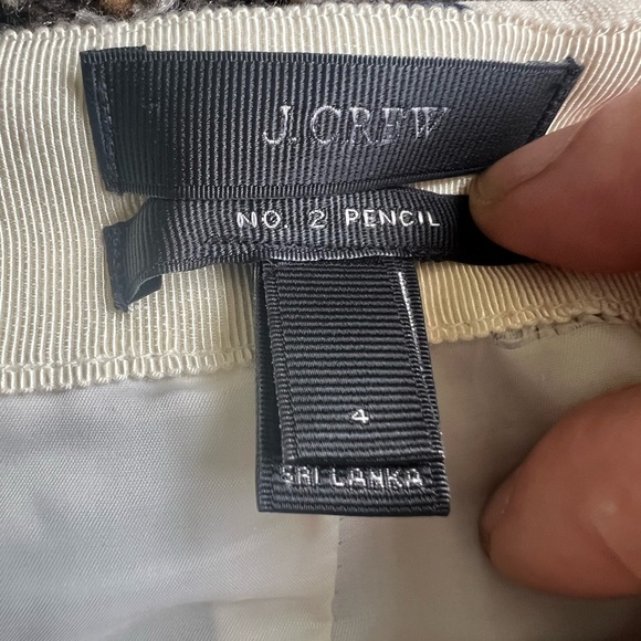 J. Crew Blue and White Midi Pencil Skirt for Work - Picture 4 of 4